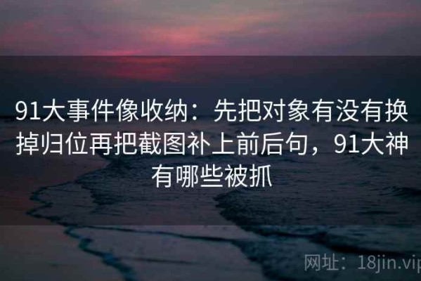91大事件像收纳：先把对象有没有换掉归位再把截图补上前后句，91大神有哪些被抓