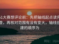51大赛想评论前：先把轴线起点读完整，再核对范围有没有变大，轴线创建的顺序为
