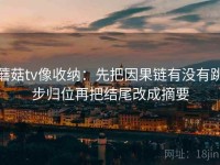 蘑菇tv像收纳：先把因果链有没有跳步归位再把结尾改成摘要