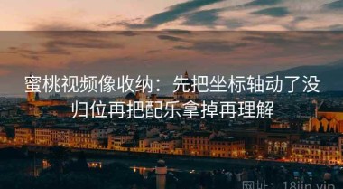 蜜桃视频像收纳：先把坐标轴动了没归位再把配乐拿掉再理解