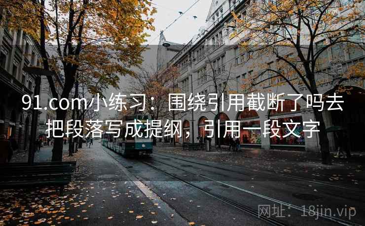91.com小练习：围绕引用截断了吗去把段落写成提纲，引用一段文字